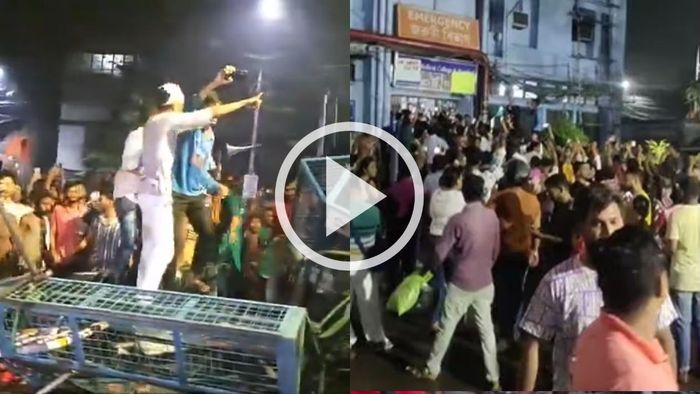 বুধবার আরজি করের সামনের শান্তিপূর্ণ আন্দোলন হঠাৎ পরিণত হল রণক্ষেত্রে।