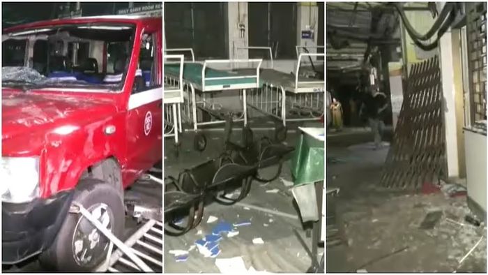 আরজি করে ভাঙচুর চালানো হয়।