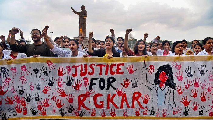 আরজি কর নিয়ে প্রতিবাদ। ফাইল ছবি