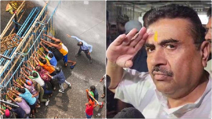 নবান্ন অভিযানকে কুর্নিশ শুভেন্দুর। ফাইল ছবি