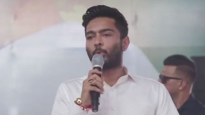 বক্তব্য পেশ করছেন অভিষেক। ছবি সংগৃহীত