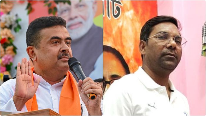 শুভেন্দু অধিকারী ও পরেশ রাম দাস। কোলাজ