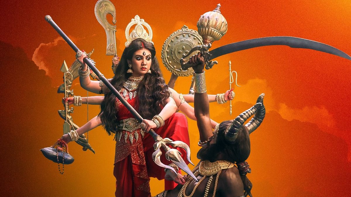 মহিষাসুরমর্দিনী রূপে রাজনন্দিনী পাল (ছবি: সংগৃহীত)