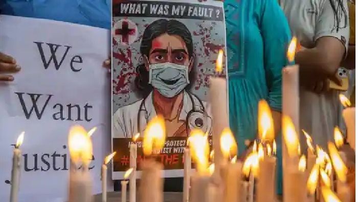 আরজি কর কাণ্ডের প্রতিবাদ। ফাইল ছবি