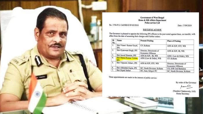 নতুন পুলিশ কমিশনার মনোজ ভার্মা।