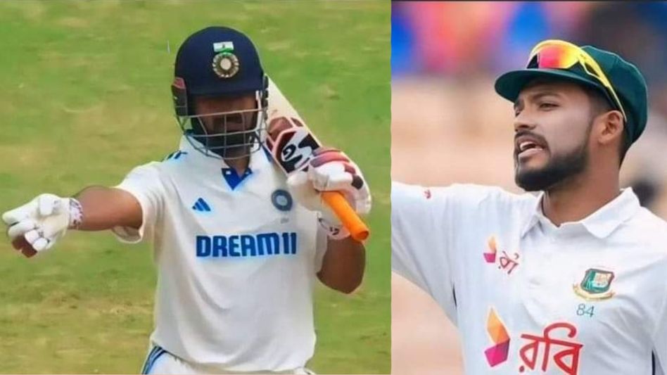 'এখানে একটা ফিল্ডার রাখ', ব্যাট করতে করতেই শান্তকে 'নির্দেশ' পন্তের, VIDEO 'এখানে একটা ফিল্ডার রাখ', ব্যাট করতে করতেই শান্তকে 'নির্দেশ' পন্তের, VIDEO