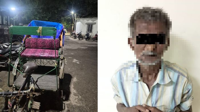 ধৃত রিকশাচালক।-ফাইল ছবি