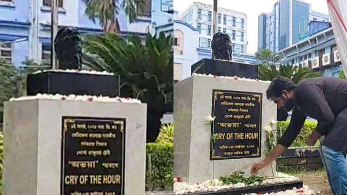 কর্মস্থল আরজি করে উন্মোচিত অভয়ার আবক্ষ মূর্তি