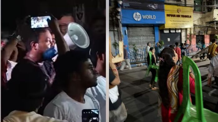 রাতে জুনিয়র চিকিৎসকদের চৌকি-চেয়ার আটকায় পুলিশ