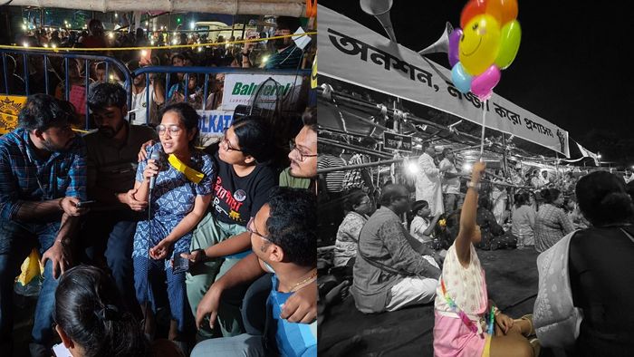 অনশনে জুনিয়র চিকিৎসকেরা (ছবি: WBJDF - West Bengal Junior Doctors' Front)