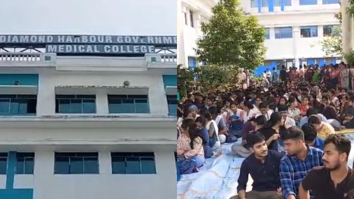 ডায়মন্ড হারবার মেডিক্যালে অবস্থান বিক্ষোভের জের, ৮ জুনিয়র ডাক্তারকে বহিষ্কারের সিদ্ধান্ত স্থগিত