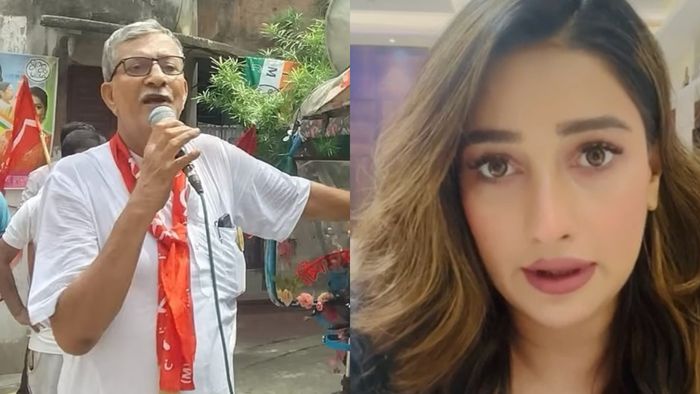 তন্ময় ভট্টাচার্য ও সায়ন্তিকা বন্দ্যোপাধ্যায়।