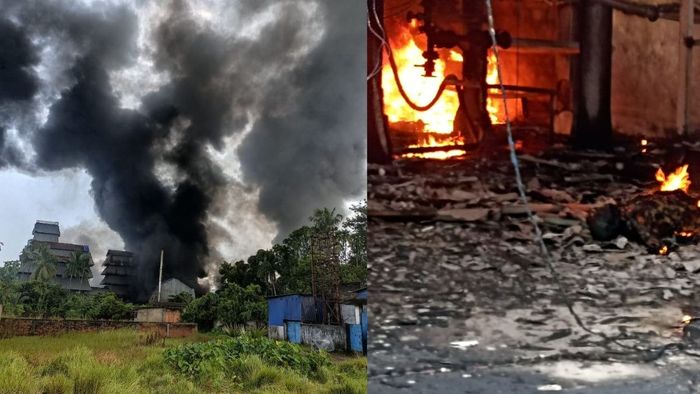 মধ্যমগ্রামে তেলের কারখানায় বিধ্বংসী আগুন, গুরুতর জখম কয়েকজন কর্মী