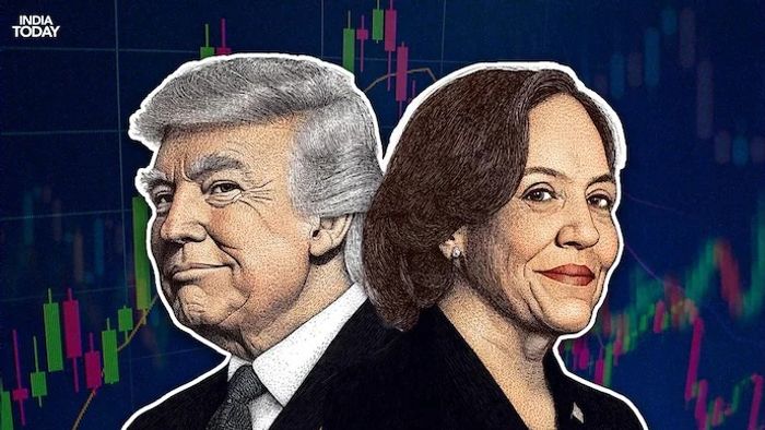 ডোনাল্ড ট্রাম্প ও কমলা হ্যারিস।