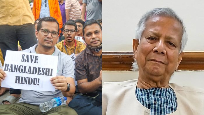 বাংলাদেশের অন্তর্বর্তী সরকারের প্রধান মহম্মদ ইউনূস দেশে হিন্দুদের বিরুদ্ধে হিংসাকে ‘অতিরঞ্জিত প্রচার’ বলে দাবি করেছেন