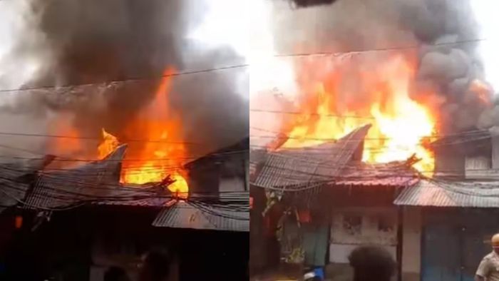 উলটোডাঙার রেললাইনের ধারে ঝুপড়িতে ভয়াবহ আগুন