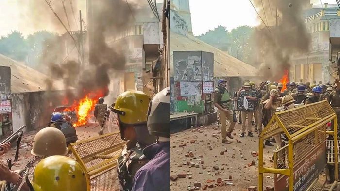 সম্বলে অগ্নিগর্ভ পরিস্থিতি।-কোলাজ