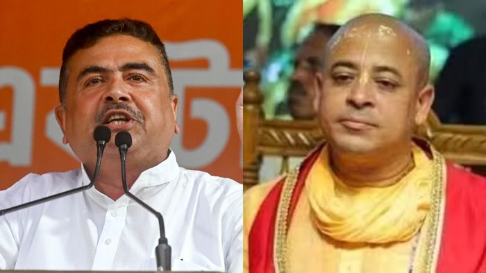 চিন্ময় কৃষ্ণের মুক্তির দাবিতে পথে নামছেন শুভেন্দু