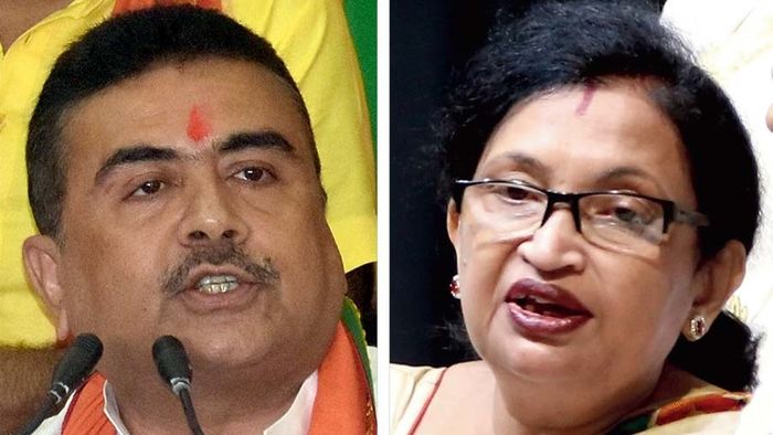 শুভেন্দু অধিকারী ও চন্দ্রিমা ভট্টাচার্য