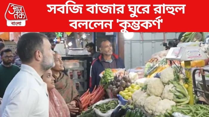 সবজি বাজার ঘুরে রাহুল বললেন 'কুম্ভকর্ণ'
