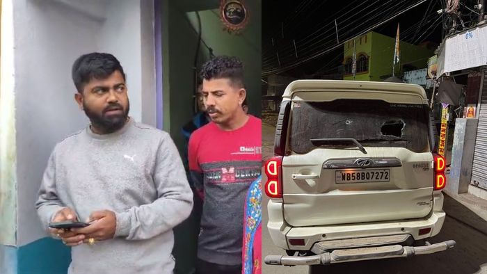 ভেঙে চায় স্করপিও গাড়ির কাঁচ।