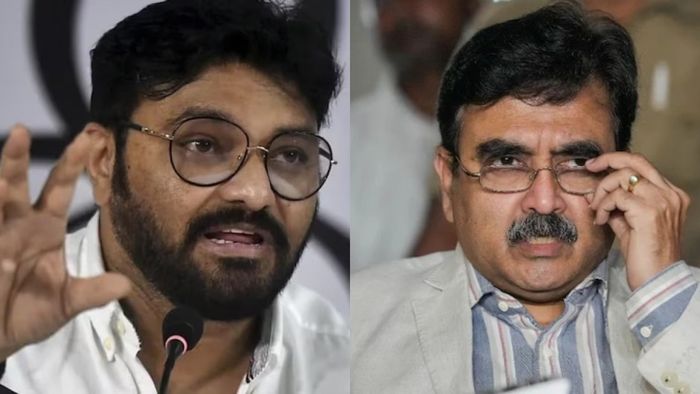 বাবুল সুপ্রিয় ও অভিজিৎ গঙ্গোপাধ্যায়।