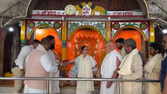 Mamata Banerjee at gangasagar