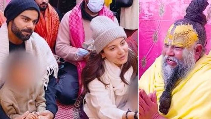 বিরাট কোহলি, অনুষ্কা শর্মা ও প্রেমানন্দ মহারাজ