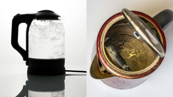 নোংরা ইলেকট্রিক কেটলি পরিষ্কার