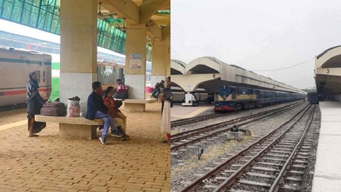 রেল কর্মীদের ধর্মঘটে গোটা বাংলাদেশে বন্ধ ট্রেন চলাচল