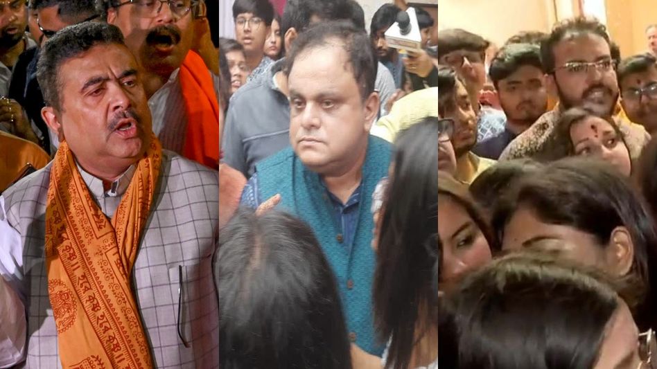 ক্যাম্পাসে ব্রাত্যকে ঘিরে বিক্ষোভ, শুভেন্দুর বাংলাদেশ খোঁচা, কেমন হল যোগেশচন্দ্রের সরস্বতী পুজো? ক্যাম্পাসে ব্রাত্যকে ঘিরে বিক্ষোভ, শুভেন্দুর বাংলাদেশ খোঁচা, কেমন হল যোগেশচন্দ্রের সরস্বতী পুজো?