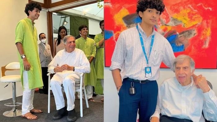 রতন টাটার সঙ্গে শান্তনু নাইডু।