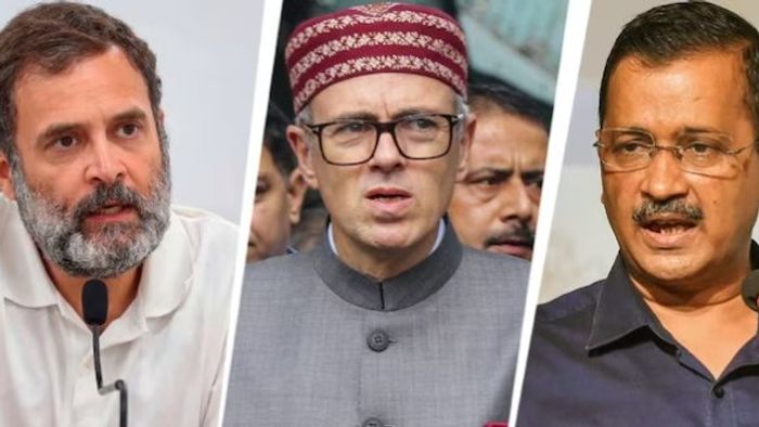 রাহুল গান্ধী, ওমর আবদুল্লা ও অরবিন্দ কেজরিওয়াল