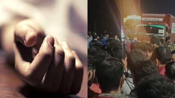 জাতীয় সড়কে অবরোধ পড়ুয়াদের।