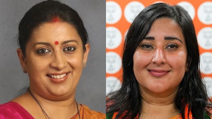 স্মৃতি ইরানি ও বাঁশরি স্বরাজ।-কোলাজ