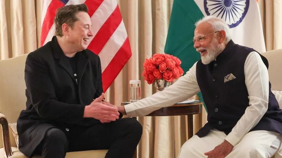 প্রধানমন্ত্রী মোদীর সঙ্গে দেখা করলেন এলন মাস্ক