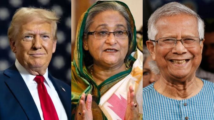 ডোনাল্ড ট্রাম্প-শেখ হাসিনা- মহম্মদ ইউনূস