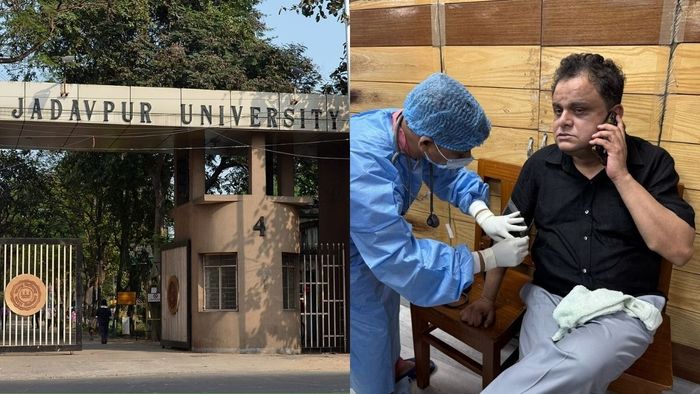 হাসপাতালে শিক্ষামন্ত্রী ব্রাত্য বসু। ছবি: টুইটার