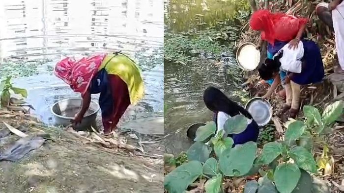 স্কুলের মিড ডে মিলের রান্না হচ্ছে পুকুরের জলে! মারাত্মক ঘটনা