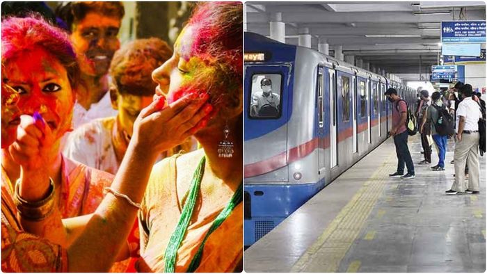 দোলের দিন মেট্রো কম চলবে।-কোলাজ