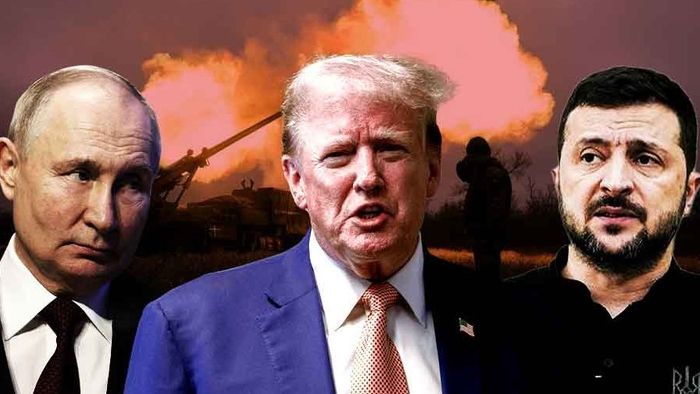 ডোনাল্ড ট্রাম্প, ভ্লাদিমির পুতিন ও ভলোদিমির জেলেনস্কি