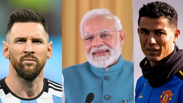 লিওনেল মেসি, নরেন্দ্র মোদী ও ক্রিশ্চিয়ানো রোনাল্ডো