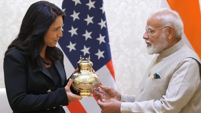 PM Modi met US Intelligence Chief Tulsi Gabbard in Delhi.