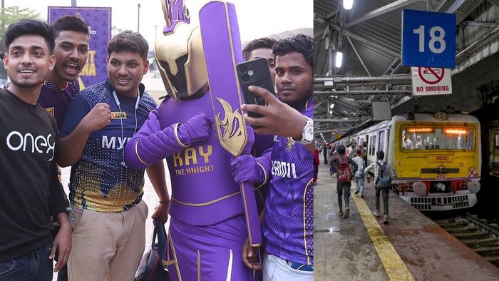 কেকেআর ফ্যান ও লোকাল ট্রেন