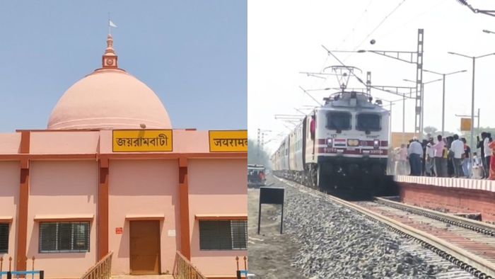 সারদা মায়ের গাঁ জয়রামবাটিতে প্রথম গড়াল রেলের চাকা