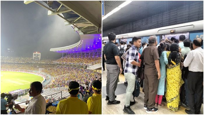 কলকাতা মেট্রো ও ইডেন।-কোলাজ