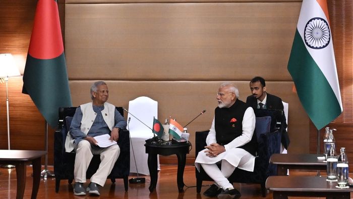 প্রধানমন্ত্রী নরেন্দ্র মোদী ও মহম্মদ ইউনূস বৈঠক