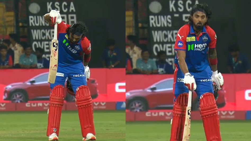 রাহুলের মাঠে ব্যাট ঠুকে সেলিব্রেশন, কোন সিনেমার নকল? রাহুলের মাঠে ব্যাট ঠুকে সেলিব্রেশন, কোন সিনেমার নকল?