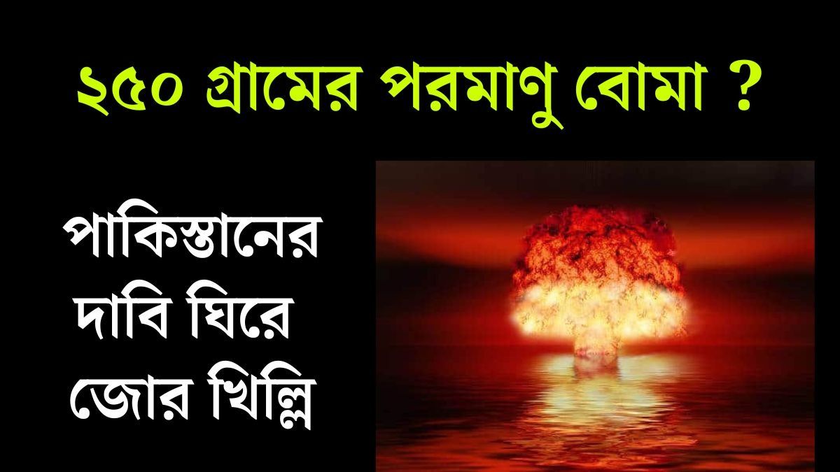 ১২৫-২৫০ গ্রামের পরমাণু বোমা আদৌ তৈরি করা সম্ভব? পাকিস্তানের ঢোল ফেটে গেল