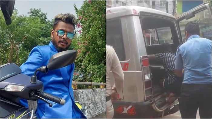 ওই যুবককে পুলিশ তুলে নিয়ে গেল।-ফাইল ছবি